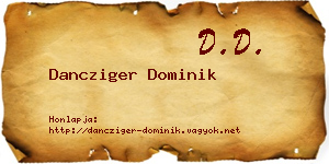 Dancziger Dominik névjegykártya